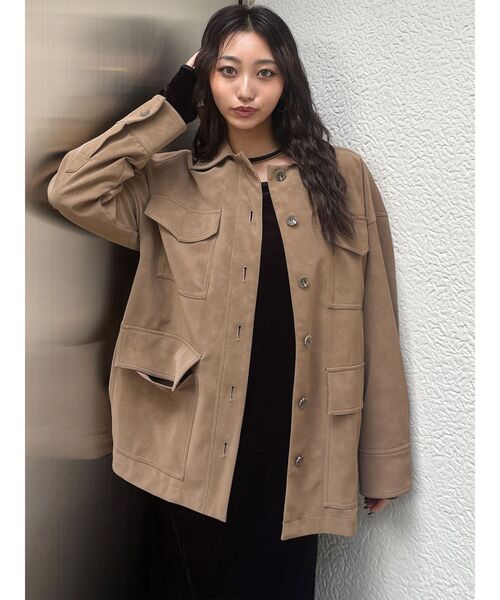 MURUA(ムルーア)の「フェイクスウェードワークジャケット(その他アウター・レディース・ベージュ/キャメル・FREE)」の18枚目の写真