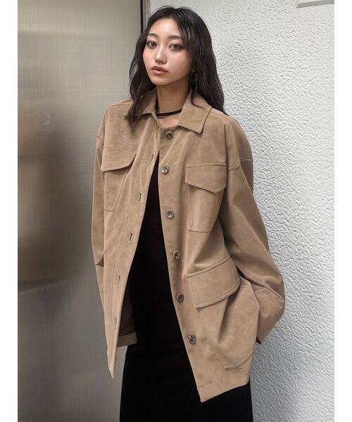 MURUA(ムルーア)の「フェイクスウェードワークジャケット(その他アウター・レディース・ベージュ/キャメル・FREE)」の19枚目の写真