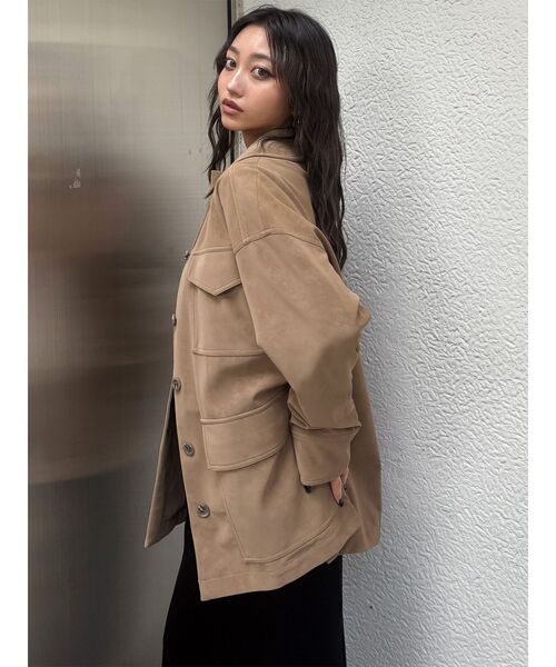 MURUA(ムルーア)の「フェイクスウェードワークジャケット(その他アウター・レディース・ベージュ/キャメル・FREE)」の20枚目の写真