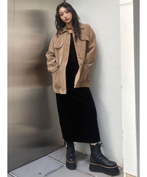 MURUA(ムルーア)の「フェイクスウェードワークジャケット(その他アウター・レディース・ベージュ/キャメル・FREE)」の21枚目の写真