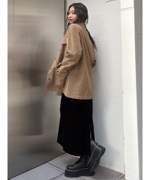 MURUA(ムルーア)の「フェイクスウェードワークジャケット(その他アウター・レディース・ベージュ/キャメル・FREE)」の22枚目の写真