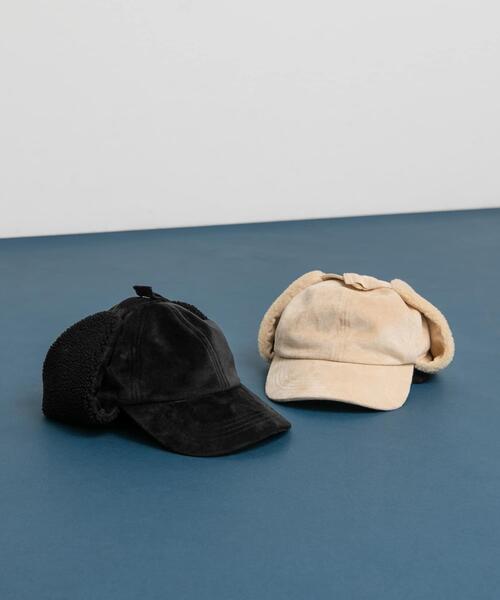 KBF（ケイビーエフ）の「フライトボアCAP（キャップ・レディース・ベージュ/ブラック・ONE）」の5枚目の写真