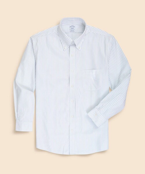 BROOKS BROTHERS(ブルックスブラザーズ)の「ストレッチドビー ストライプ ドレスシャツ Regular Fit(ビジネスシャツ・メンズ・ホワイト×ブルー・14 1/2-31/14 1/2-32/15-31/15-32/15 1/2-33/16-31/16-32/16-33/16 1/2-32/17-32/17-33/15-33/15 1/2-31/15 1/2-32/16 1/2-33)」の4枚目の写真