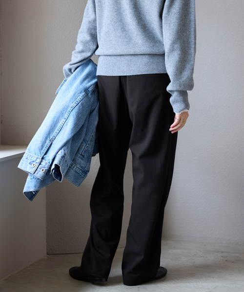 セール】《吸湿発熱/WEBのみ4サイズ展開》ウールミックスドロスト