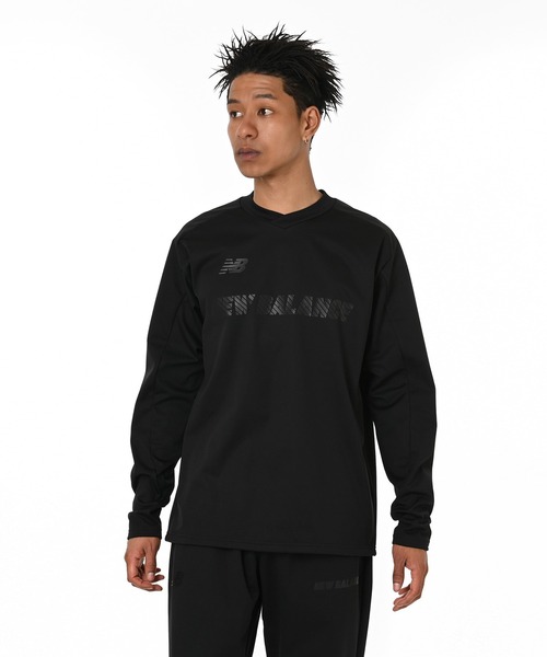 NEW BALANCE(ニューバランス)の「ストレッチボンディングトップ 防風撥水(Tシャツ/カットソー・メンズ・ブラック・SMALL/MEDIUM/LARGE/X-LARGE/XX-LARGE)」の1枚目の写真
