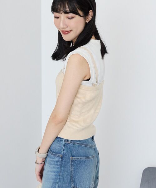 AMERICAN HOLIC（アメリカンホリック）の「【2WAY】ニットチューブトップ（ベスト・レディース・ブラック/ホワイト系その他2・M/L）」の6枚目の写真