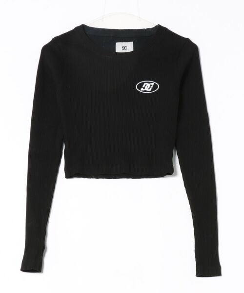 DC SHOES(ディーシーシューズ)の「25 WS TELECO SHORT L /DCレディースショート丈長袖ロンT(Tシャツ/カットソー・レディース・ホワイト/グレー/グレイッシュベージュ/ブラック/ブラック系その他・MEDIUM/LARGE)」の2枚目の写真