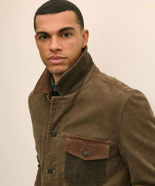 BROOKS BROTHERS(ブルックスブラザーズ)の「コットンコーデュロイ ファン チョアジャケット(カバーオール・メンズ・ブラウン・LARGE/MEDIUM/SMALL/X-LARGE)」の5枚目の写真