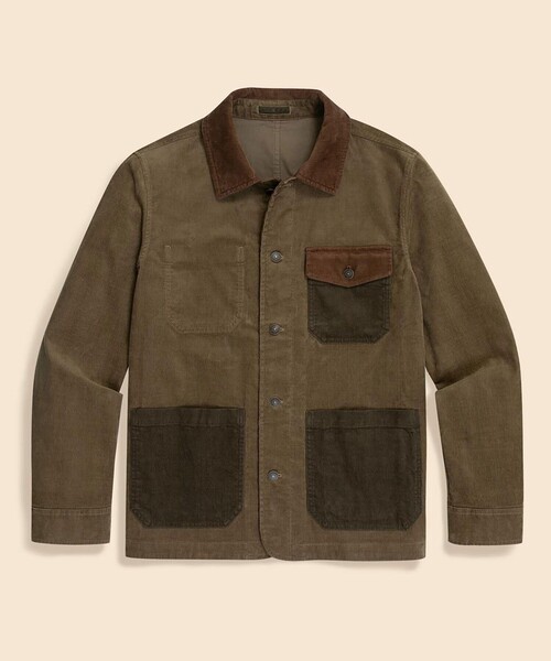 BROOKS BROTHERS(ブルックスブラザーズ)の「コットンコーデュロイ ファン チョアジャケット(カバーオール・メンズ・ブラウン・LARGE/MEDIUM/SMALL/X-LARGE)」の6枚目の写真