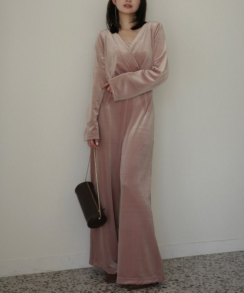 anuans アニュアンス　オールインワン アニュアンス anuans タックスリーブテーラードオールインワン