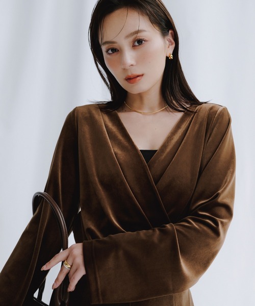 ベロアカットオールインワン（サロペット/オーバーオール）｜anuans