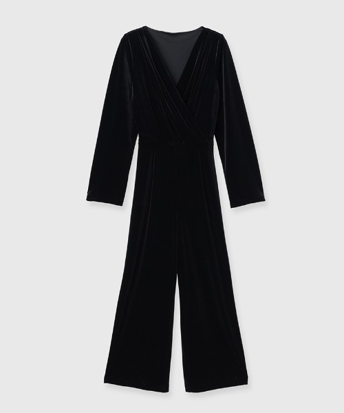 ベロアカットオールインワン（サロペット/オーバーオール）｜anuans