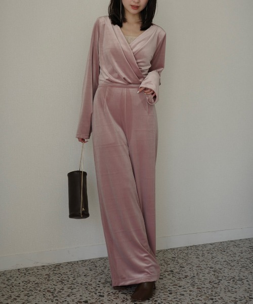 ベロアカットオールインワン（サロペット/オーバーオール）｜anuans