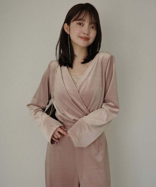 ベロアカットオールインワン（サロペット/オーバーオール）｜anuans