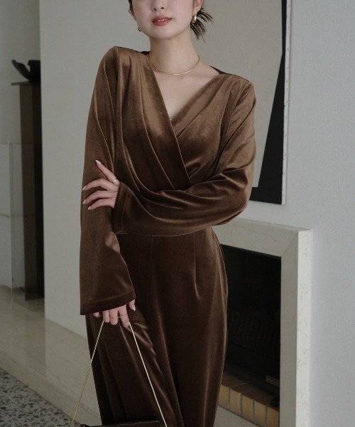 ベロアカットオールインワン（サロペット/オーバーオール）｜anuans