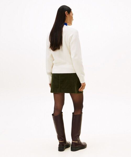 TOMMY HILFIGER(トミーヒルフィガー)の「バーシティグラフィックモックネックセーター(ニット/セーター・レディース・ホワイト/グレー・XX-SMALL/X-SMALL)」の9枚目の写真