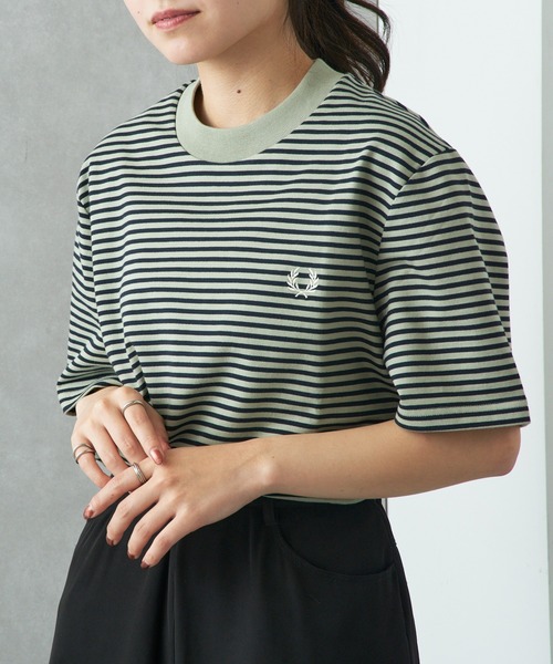 FRED PERRY(フレッドペリー)の「【FRED PERRY】FINE STRIPE HEAVYWEIGHT TSHIRT M6581(Tシャツ/カットソー・メンズ・グリーン/ミント/ブラック/グリーン系その他2・XL/L/M/S)」の18枚目の写真