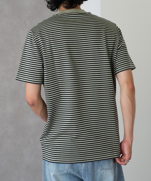 FRED PERRY(フレッドペリー)の「【FRED PERRY】FINE STRIPE HEAVYWEIGHT TSHIRT M6581(Tシャツ/カットソー・メンズ・グリーン/ミント/ブラック/グリーン系その他2・XL/L/M/S)」の13枚目の写真