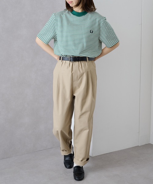 FRED PERRY(フレッドペリー)の「【FRED PERRY】FINE STRIPE HEAVYWEIGHT TSHIRT M6581(Tシャツ/カットソー・メンズ・グリーン/ミント/ブラック/グリーン系その他2・XL/L/M/S)」の8枚目の写真