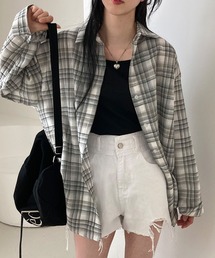 LAFFMO（ラフモ）の「オーバーサイズチェックシャツ（シャツ/ブラウス・レディース）」