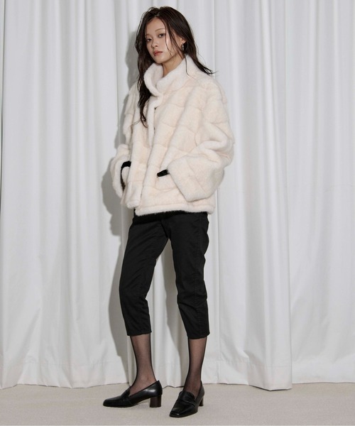 mink feel fur coat ミンクタッチファーコート（ブルゾン）｜Ezick