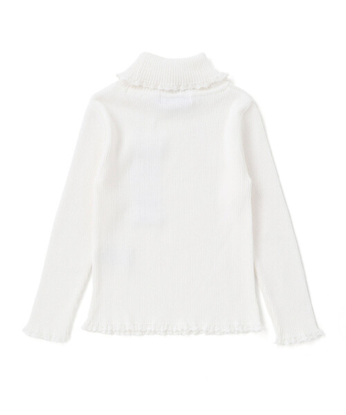 Tartine et Chocolat(タルティーヌエショコラ)の「【日本製】ソフトコットンリボンタートルネックセーター(80~140cm)(ニット/セーター・キッズ・グレー/オフホワイト/ピンク・110cm/100cm/120cm/130cm)」の5枚目の写真