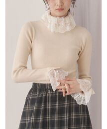 merry jenny | レースリブニット(ニット/セーター)