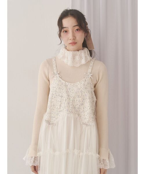 merry jenny（メリージェニー）の「レースリブニット（ニット/セーター・レディース・ピンク/アイボリー/ブラック/グレー・FREE）」の9枚目の写真