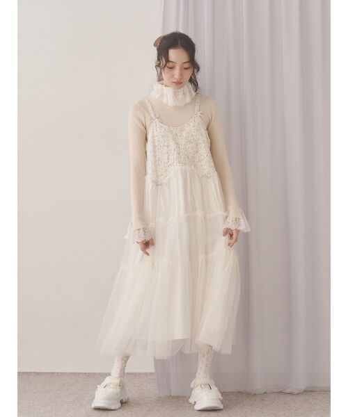 merry jenny（メリージェニー）の「レースリブニット（ニット/セーター・レディース・ピンク/アイボリー/ブラック/グレー・FREE）」の10枚目の写真