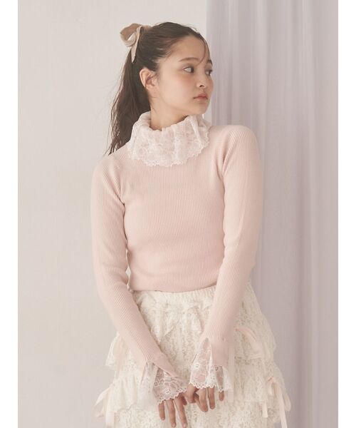 レースリブニット（ニット/セーター）｜merry jenny（メリージェニー