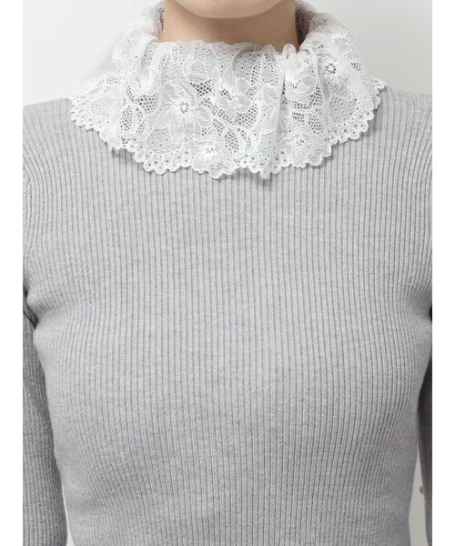 merry jenny(メリージェニー)の「レースリブニット(ニット/セーター・レディース・ピンク/アイボリー/ブラック/グレー・FREE)」の8枚目の写真