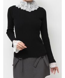 merry jenny | レースリブニット(ニット/セーター)