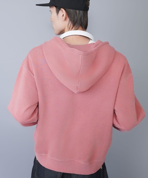 SPINNS（スピンズ）の「【内田金吾くん着用】短丈ダブルジップパーカー/パッチワークロゴ/アソート（ピグメント加工・リアルツリー）（パーカー・メンズ・ブラック系その他/グレー系その他/ブルー系その他/ピンク系その他/リアルツリーカモ・ONESIZE）」の17枚目の写真