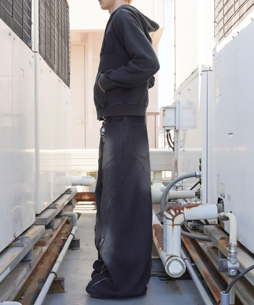 専用様 短丈ダブルジップパーカー/パッチワークロゴ/リアルツリー