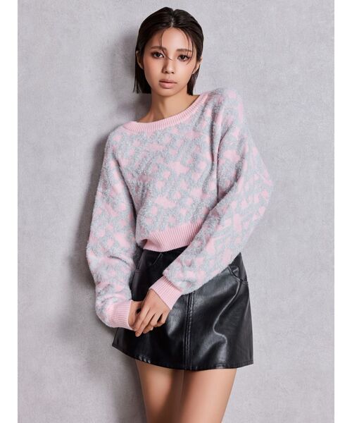 GGチェーンロゴラメニットトップス（ニット/セーター）｜GYDA