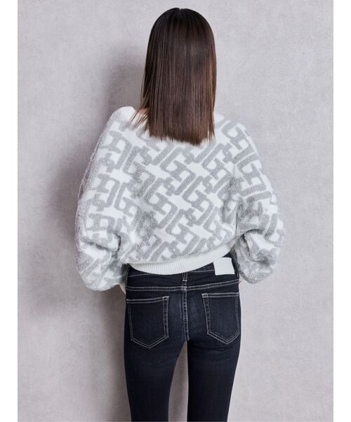 GYDA（ジェイダ）の「GGチェーンロゴラメニットトップス（ニット/セーター・レディース・ピンク/オフホワイト/ブラック・FREE）」の14枚目の写真