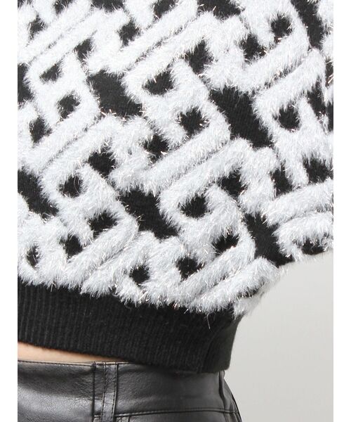 GYDA（ジェイダ）の「GGチェーンロゴラメニットトップス（ニット/セーター・レディース・ピンク/オフホワイト/ブラック・FREE）」の22枚目の写真