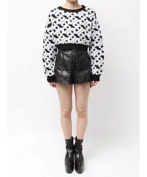 GGチェーンロゴラメニットトップス（ニット/セーター）｜GYDA