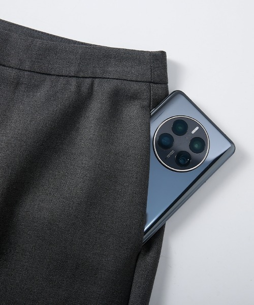 HANDO（ハンド）の「[高身長サイズMT/低身長サイズS有り]シンプルに洗練、毎日を格上げするスラックス オフィスカジュアル きれいめカジュアル 韓国（スラックス・レディース・チャコール/ブラック・S/M/L/XL/XXL）」の17枚目の写真
