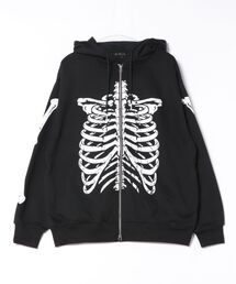 Revo.（レボ）の「ボーングラフィック デビル ツノ フードデザイン ジップパーカー 裏起毛 スウェット【UNISEX】（パーカー）」
