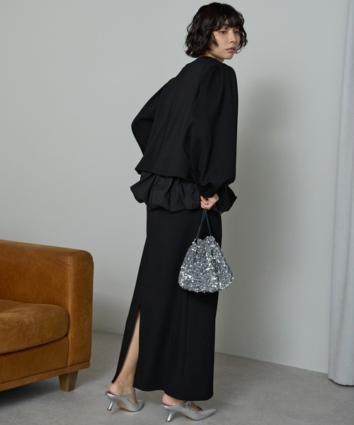 SOTT(ソット)の「【3点set】バルーンタンク&プルオーバー&スカート(アンサンブル・レディース・アイボリー/ブラック・FREE)」の8枚目の写真