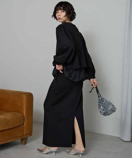 SOTT(ソット)の「【3点set】バルーンタンク&プルオーバー&スカート(アンサンブル・レディース・アイボリー/ブラック・FREE)」の10枚目の写真