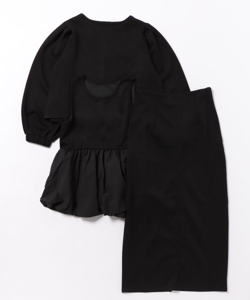 SOTT(ソット)の「【3点set】バルーンタンク&プルオーバー&スカート(アンサンブル・レディース・アイボリー/ブラック・FREE)」の13枚目の写真