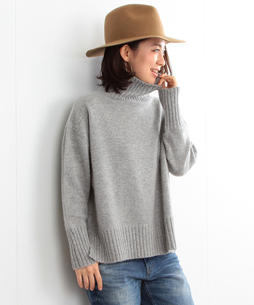 B:MING by BEAMS（ビーミングバイビームス）の「ビーミング by ビームス / タートルネックプルオーバー2（ニット/セーター・レディース・ホワイト/ライトグレー/チャコールグレー・ONE SIZE）」の3枚目の写真