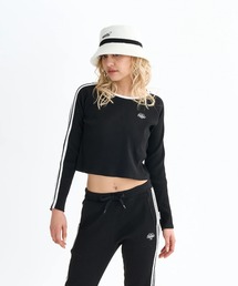 ELEMENT eden（エレメントエデン）の「ELEMENT レディース RIB LINE LS WOMEN ロンＴ 【2025年秋冬モデル】/エレメントセットアップ対応クロップド丈リブタイトシルエットリンガー長袖ロンT（Tシャツ/カットソー）」