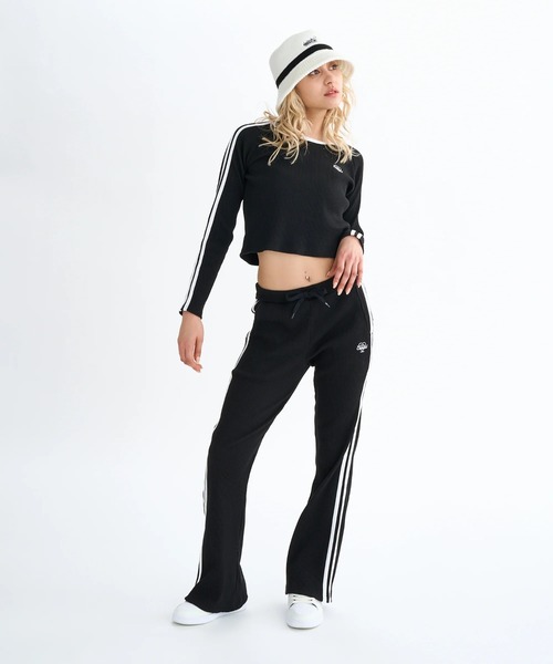 ELEMENT eden(エレメントエデン)の「ELEMENT レディース RIB LINE LS WOMEN ロンT 【2025年秋冬モデル】/エレメントセットアップ対応クロップド丈リブタイトシルエットリンガー長袖ロンT(Tシャツ/カットソー・レディース・ブラック/ブラック系その他/ホワイト・MEDIUM)」の10枚目の写真