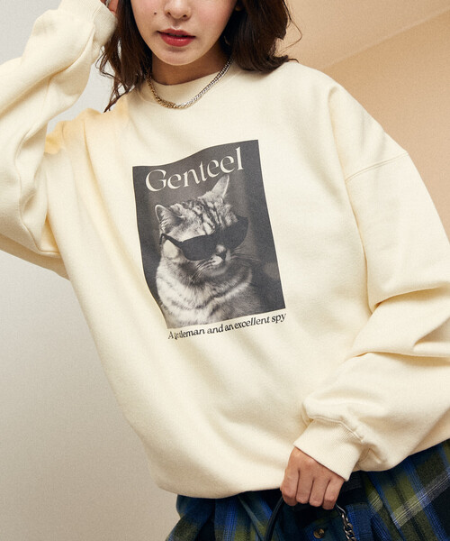 セール】PUBLUX/パブリュクス Gentee キャット 裏起毛 スウェット 限定