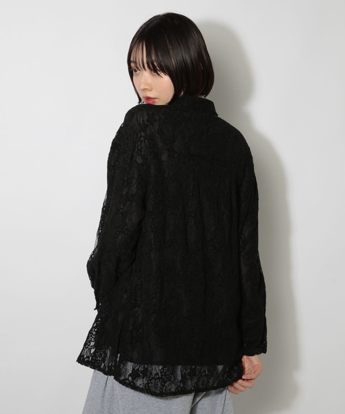 PAGEBOY(ページボーイ)の「ウインターレースシャツ(シャツ/ブラウス・レディース・ブラック/オフホワイト/ブラウン・FREE)」の11枚目の写真
