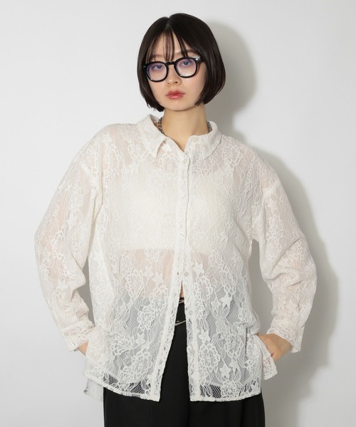 PAGEBOY(ページボーイ)の「ウインターレースシャツ(シャツ/ブラウス・レディース・ブラック/オフホワイト/ブラウン・FREE)」の17枚目の写真