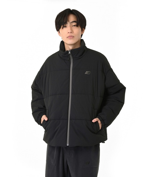 16日まで値下げ中！Lサイズ！湘南乃風 刺繍ジャンバー 黒 ジャケット NB刺繍パデッドジャケット（ブルゾン）｜New Balance（ニューバランス